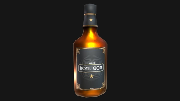 Whisky bottle 3D Model