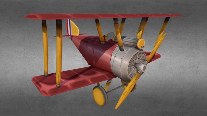 GameArt1 - Stylised Plane - Sopwith Camel F1 3D Model