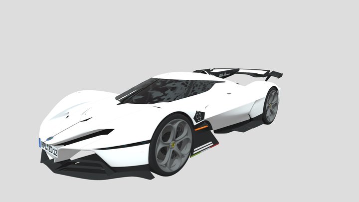 2020 Alfa Romeo 8C-R Tazio Concept 3D Model