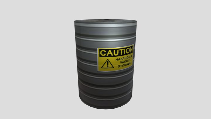 Toxic Waste Barrel 3D Model