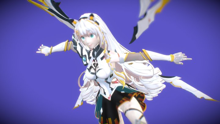 SALE: Anime Mecha Girl Character - Rigged 3D Model