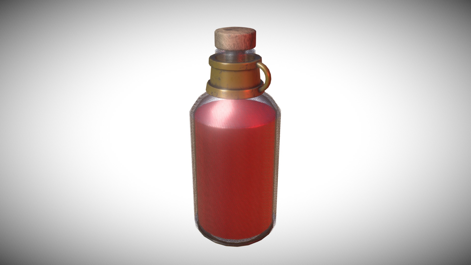3D model Potions Pack Diablo Style - This is a 3D model of the Potions Pack Diablo Style. The 3D model is about a bottle of red liquid.