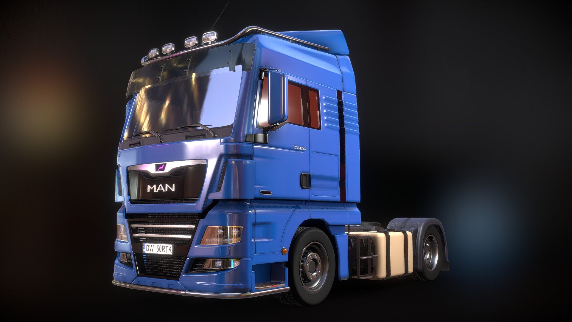 Man TGX 2020 Semi Truck - 3D model by Chakra (@Chakra_s) [1b36654]