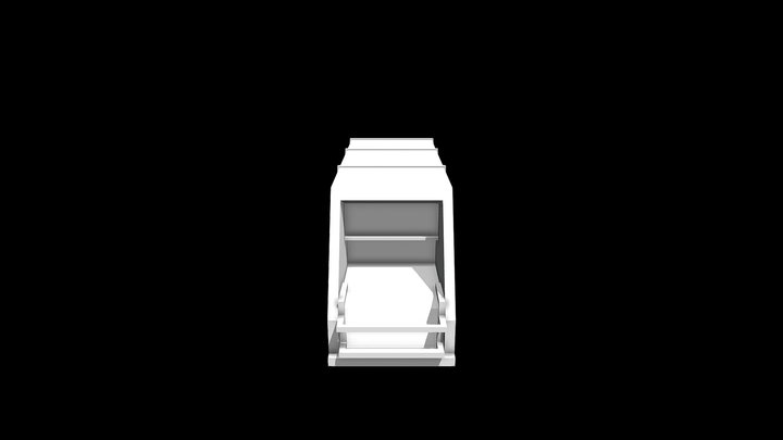 LowPoly GarbageTruck 3D Model