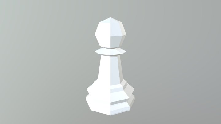 LowPoly Chess Pawn 3D Model