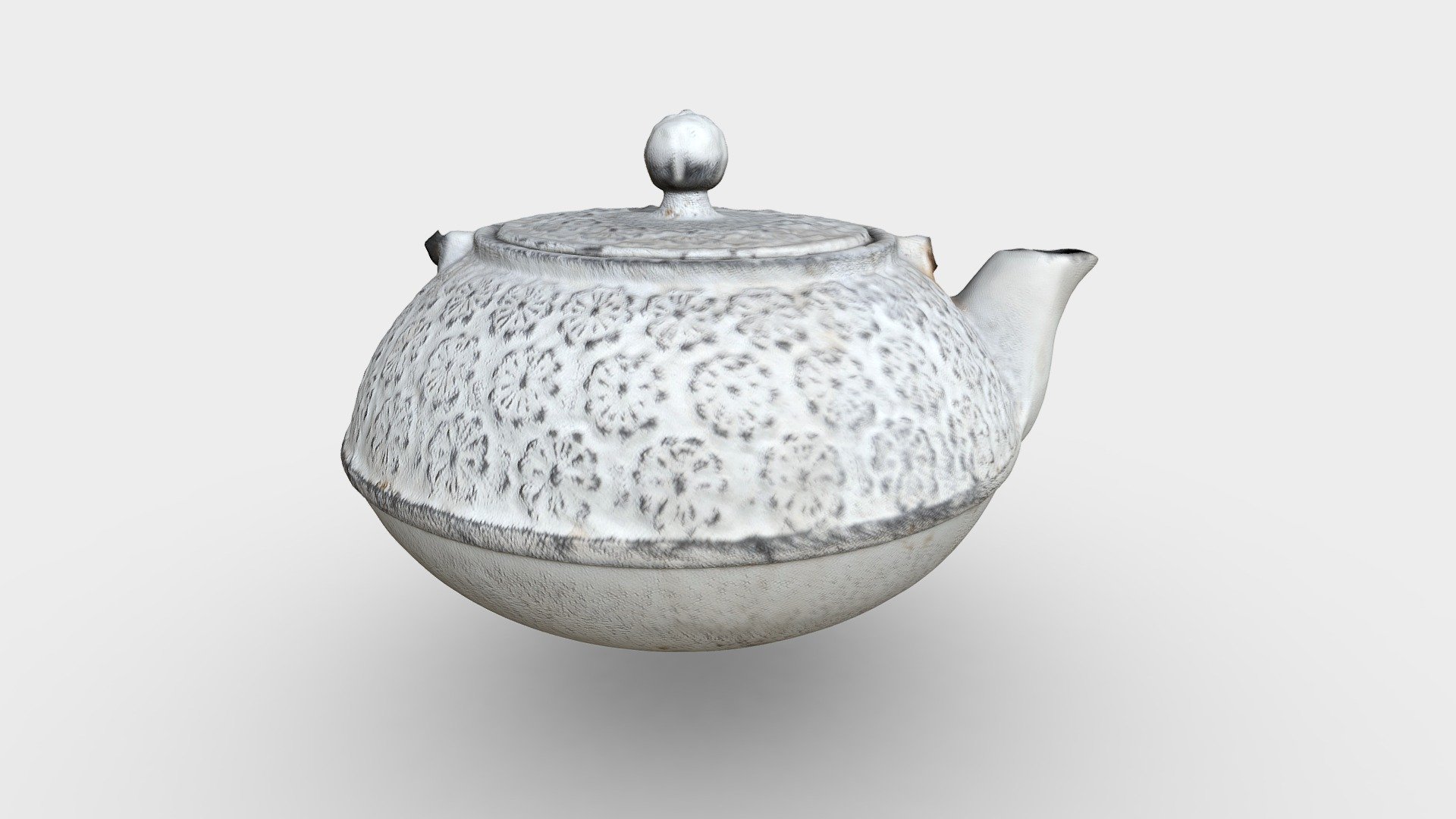 white metal teapot Buy Royalty Free 3D model by kantstudio [2f49a99] Sketchfab Store