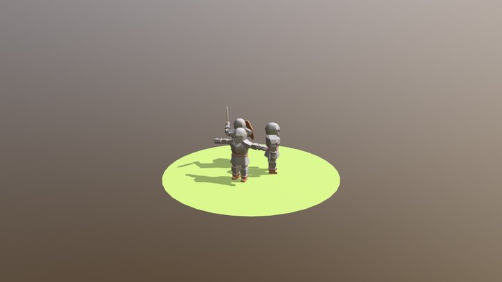 Lowpoly warrior 3D Model