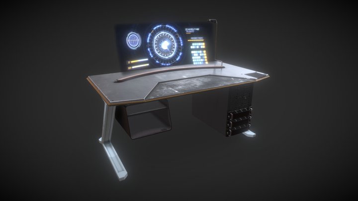 SciFi Furniture - Desk 3D Model