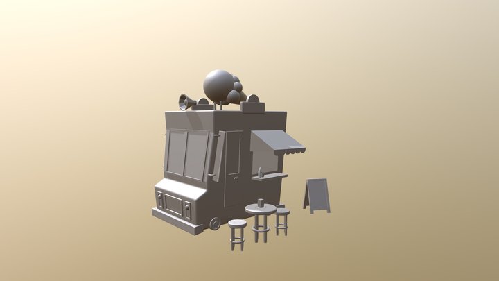 Food Truck Model (without texture) 3D Model
