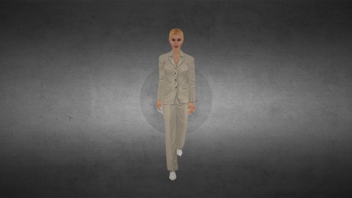 Business Girl 3D Model