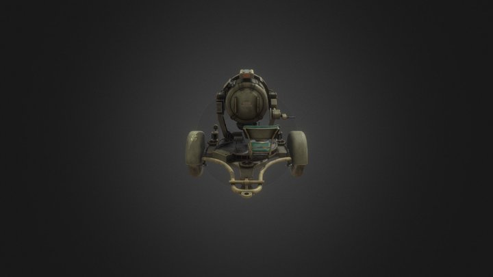 60cm Anti-aircraft Searchlight 3D Model