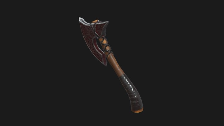 Viking Axe Gameready 3D Model