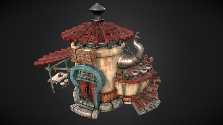 WIP Casa Chaleira 3D Model