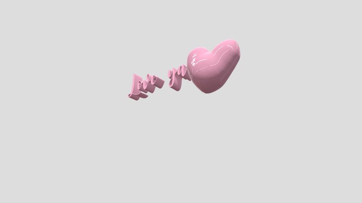 "Love ya" sign 3D Model