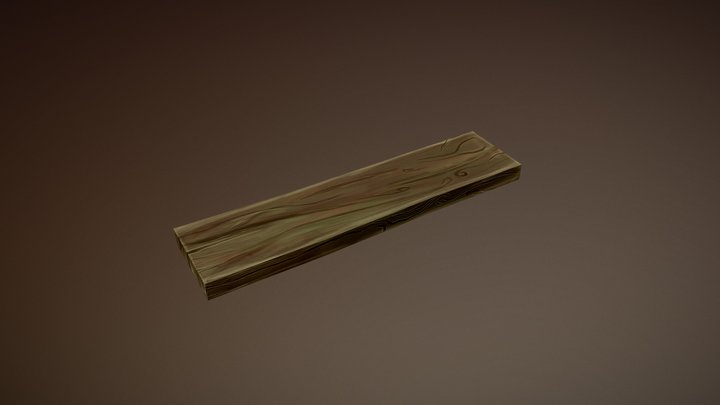 A wood plank 3D Model
