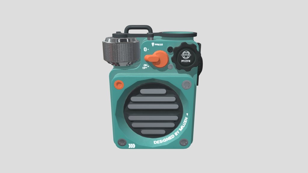 Muzen Mini Speaker Stylized 3D Product Model