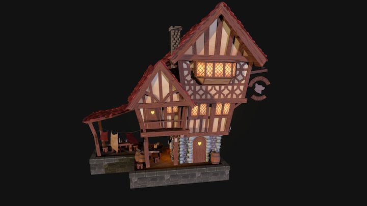 The Wolf's Head Tavern 3D Model