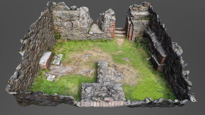 Kuusisto Bishop's Castle Ruins Room1 3D Model