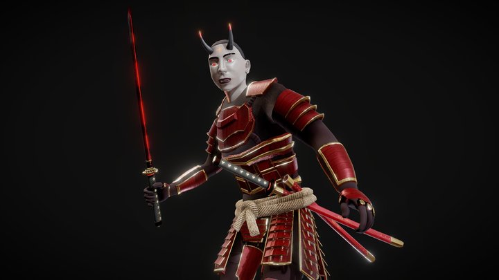 Oni Ronin - Rigged & Animated 3D Model