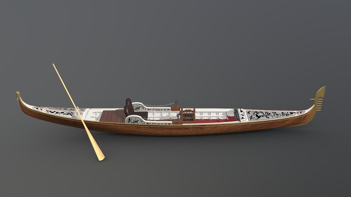 Gondola boat 3D Model