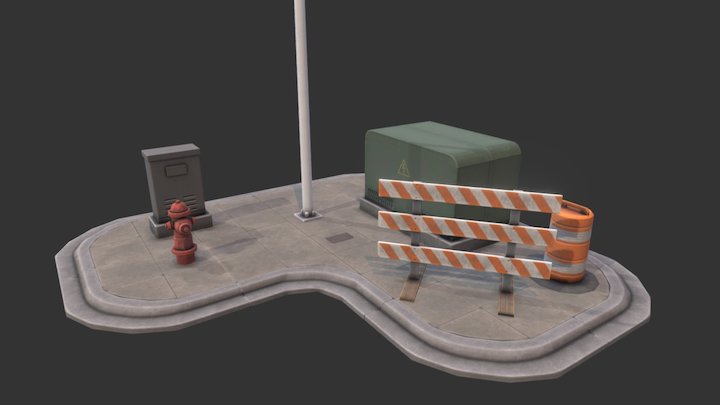 Roadside Props 3D Model
