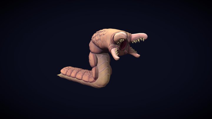 Worm Enemy 3D Model