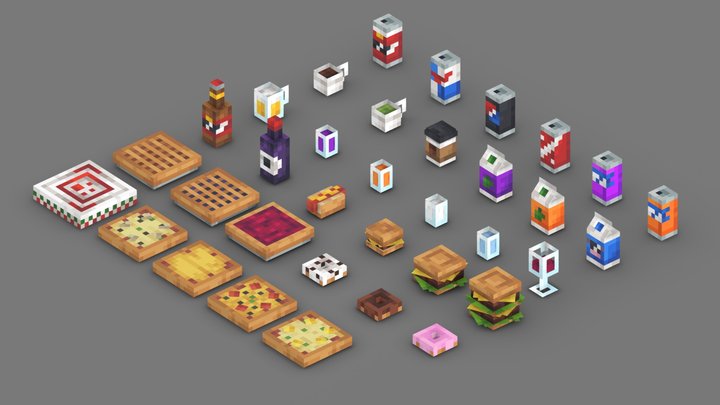 MMC's Food and Drinks Pack 3D Model