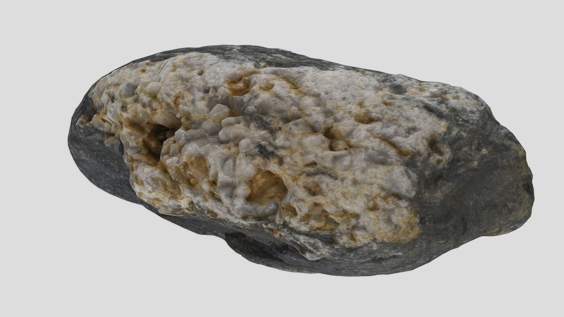 Full Photoscanned River Rock with Quartz 02 - Download Free 3D model by ...
