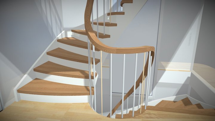 Specialdesignet trappeløsning 3D Model
