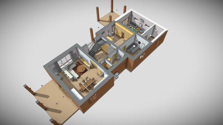 Вяткино_Проект_1_Этаж 3D Model