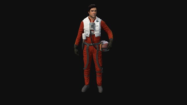 Poe Dameron Sketchfab 3D Model