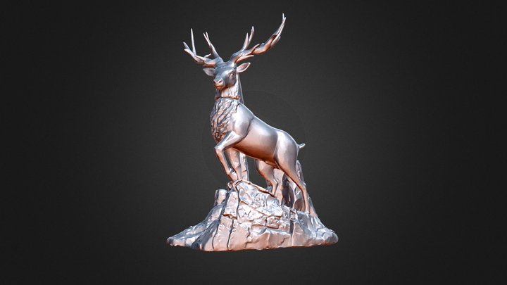 Deer Statue 3D Model