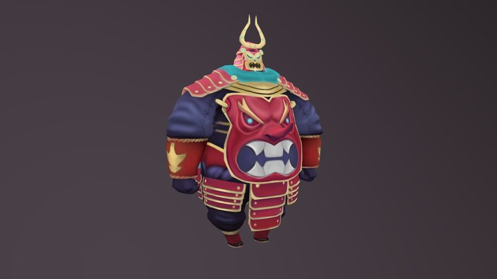 Chubby Samurai 3D Model