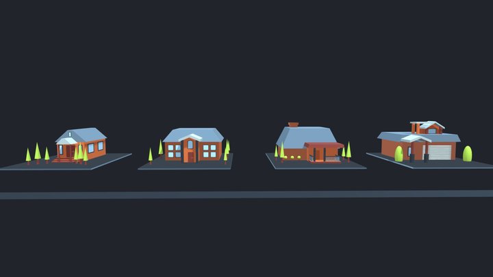 Hypercasual Home Pack 3D Model