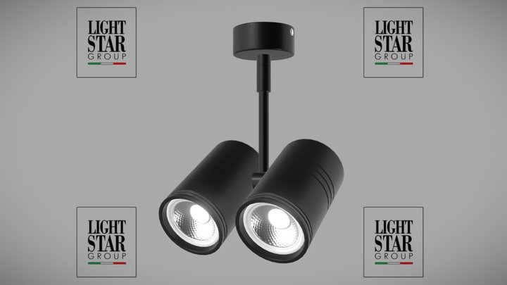 214447 Rullo Lightstar ceiling lamp 3D Model