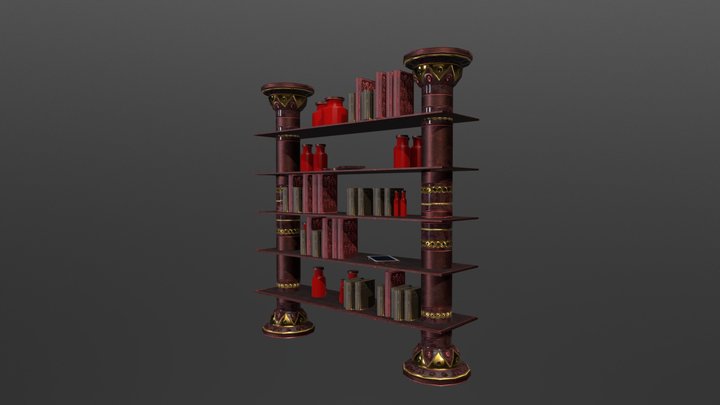 Gates of Amenti: Anubis-themed Shelf 3D Model