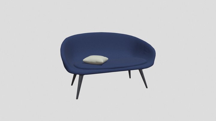 Realistic Sofa 3D Model