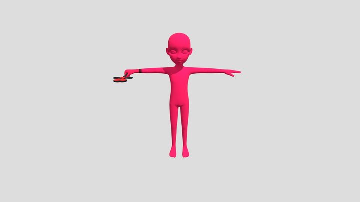 Hand Staff FBX file prefab zepeto template 3D 3D Model
