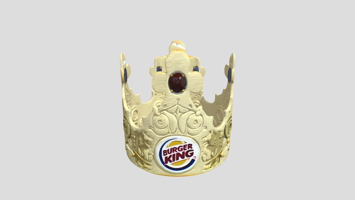Burger King paper crown 3D Model