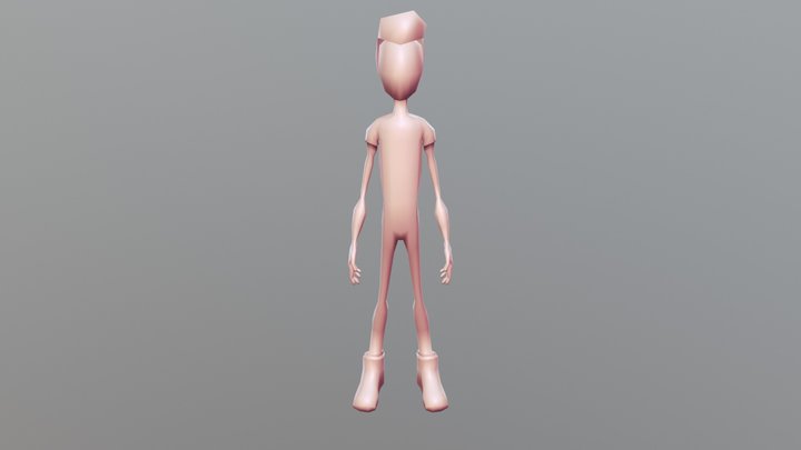 Low poly Stylized male 3D Model