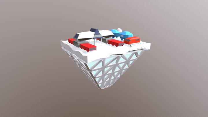 Sci-fi Island 3D Model