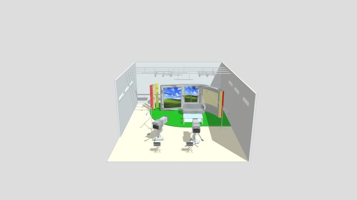 Studio TV talk show 3D Model