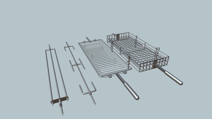 Broches et Grilles pour SP600 CDB 3D Model