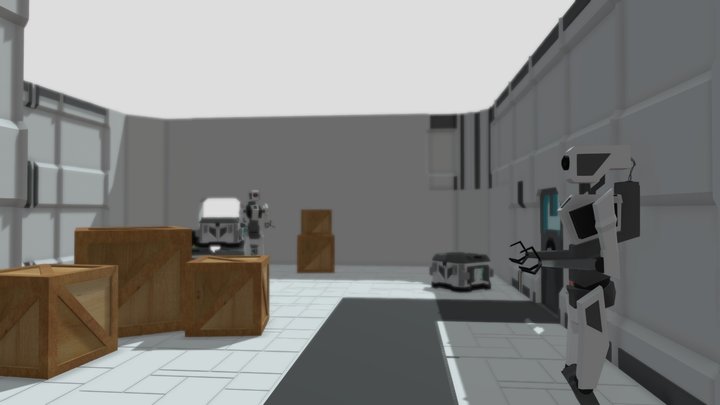 футуристичная комната 3D Model