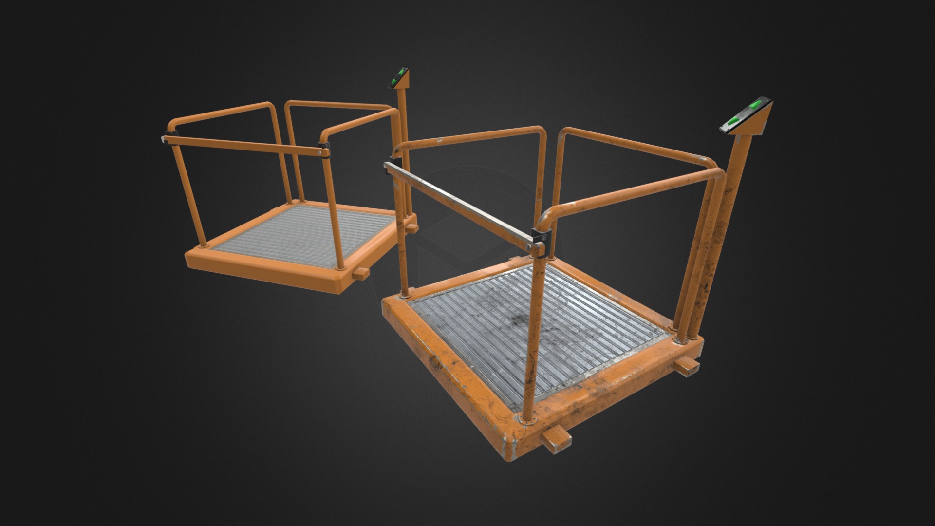 3D model Lift - This is a 3D model of the Lift. The 3D model is about a couple of shopping carts.
