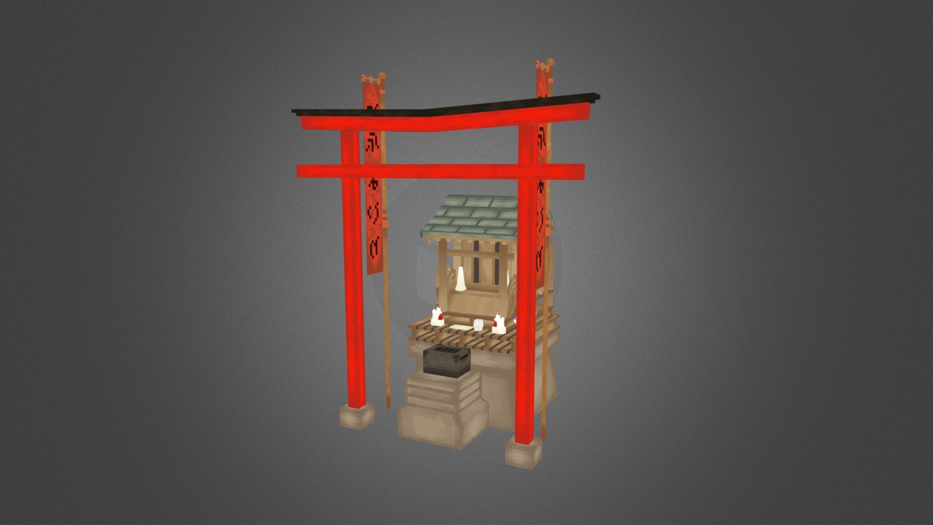 Pixel Shrine - 3D model by healy_aidan [2f6b4ce] - Sketchfab