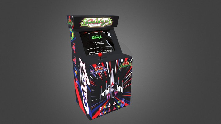 Galaga Arcade Machine Ver. 1 3D Model