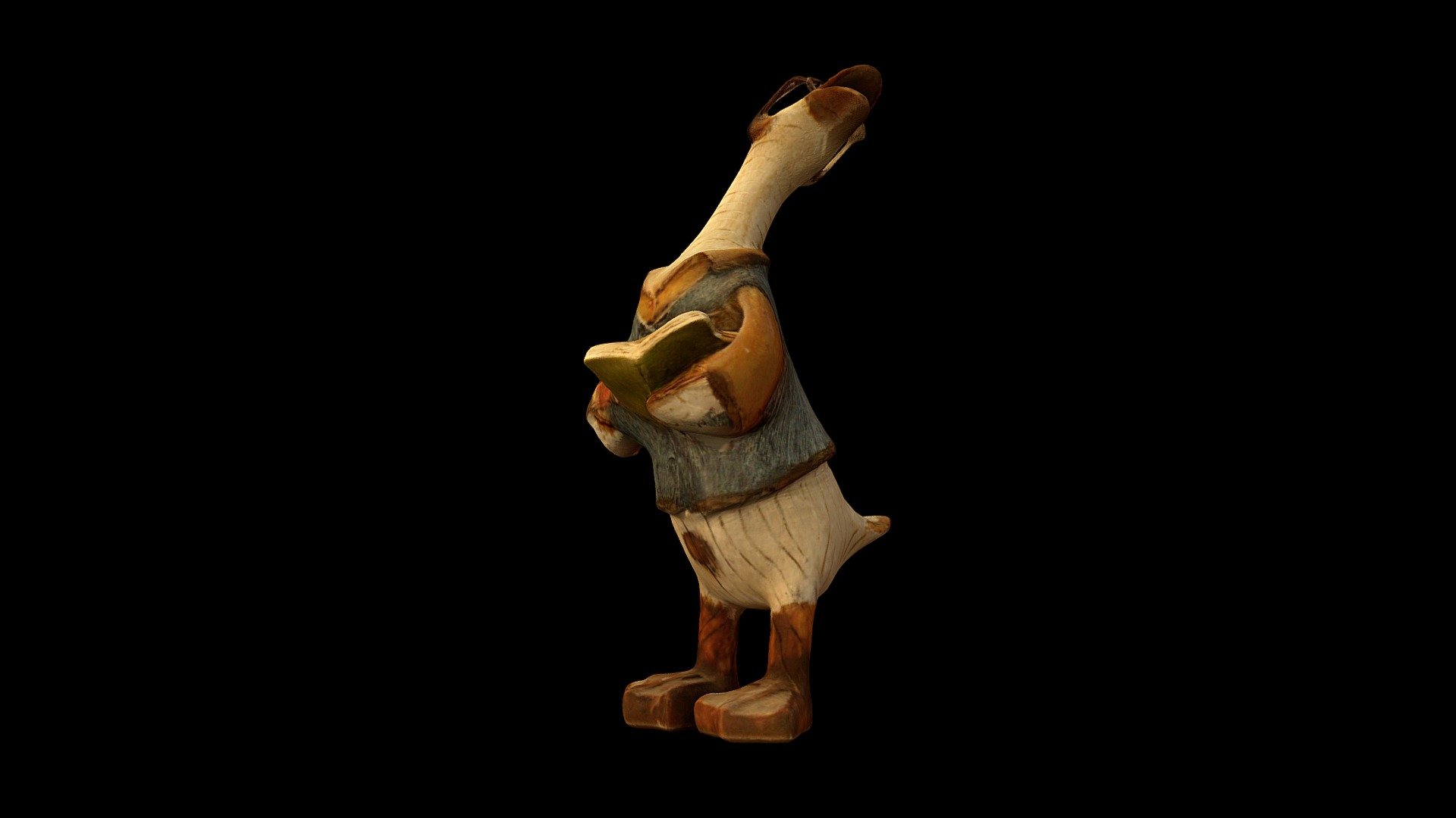 Statue of Duck Reading 'Humphrey'