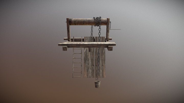 Treuil de mine 3D Model
