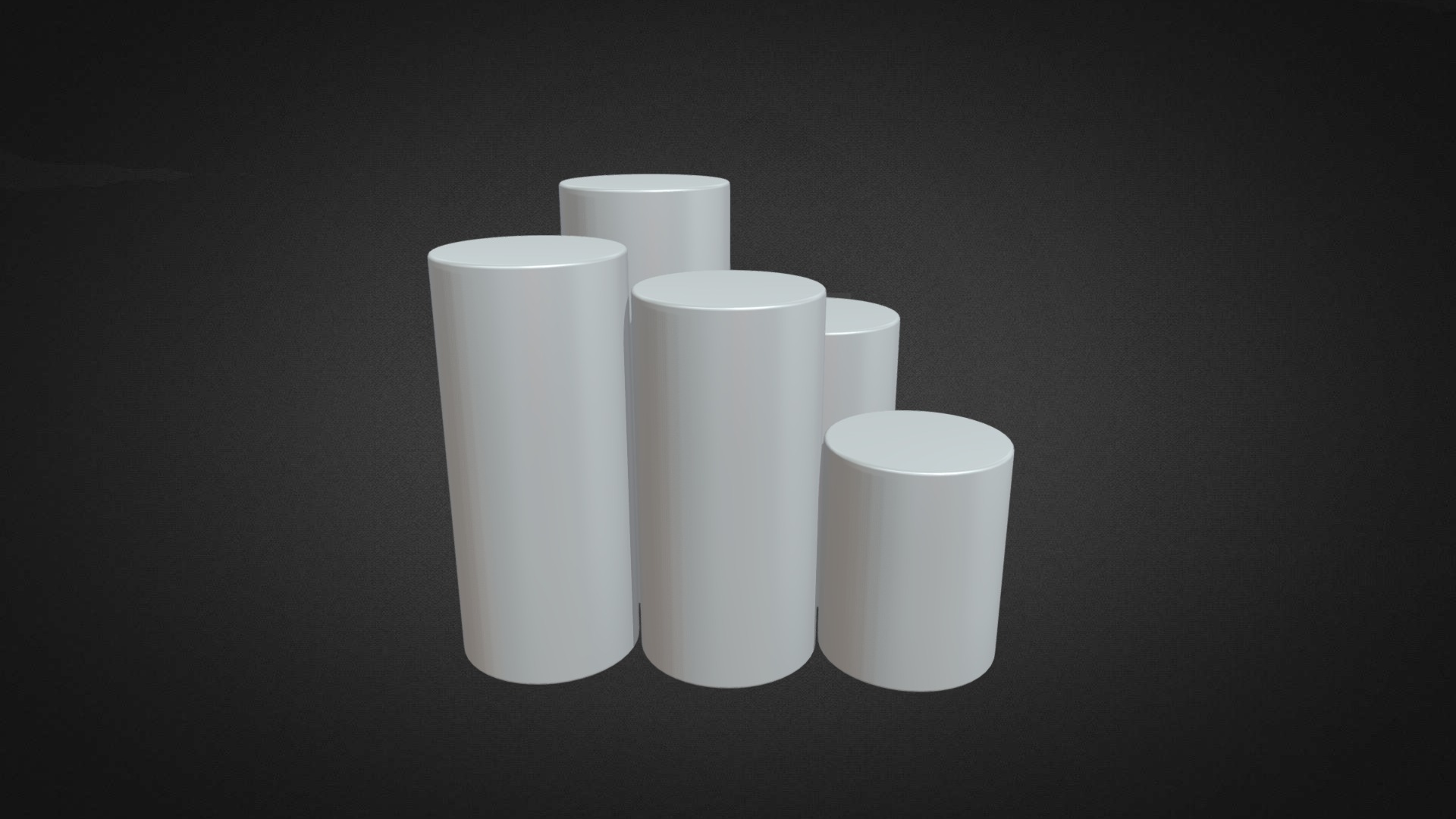 3D model Cylinder Plinths Hire - This is a 3D model of the Cylinder Plinths Hire. The 3D model is about a group of white cups.
